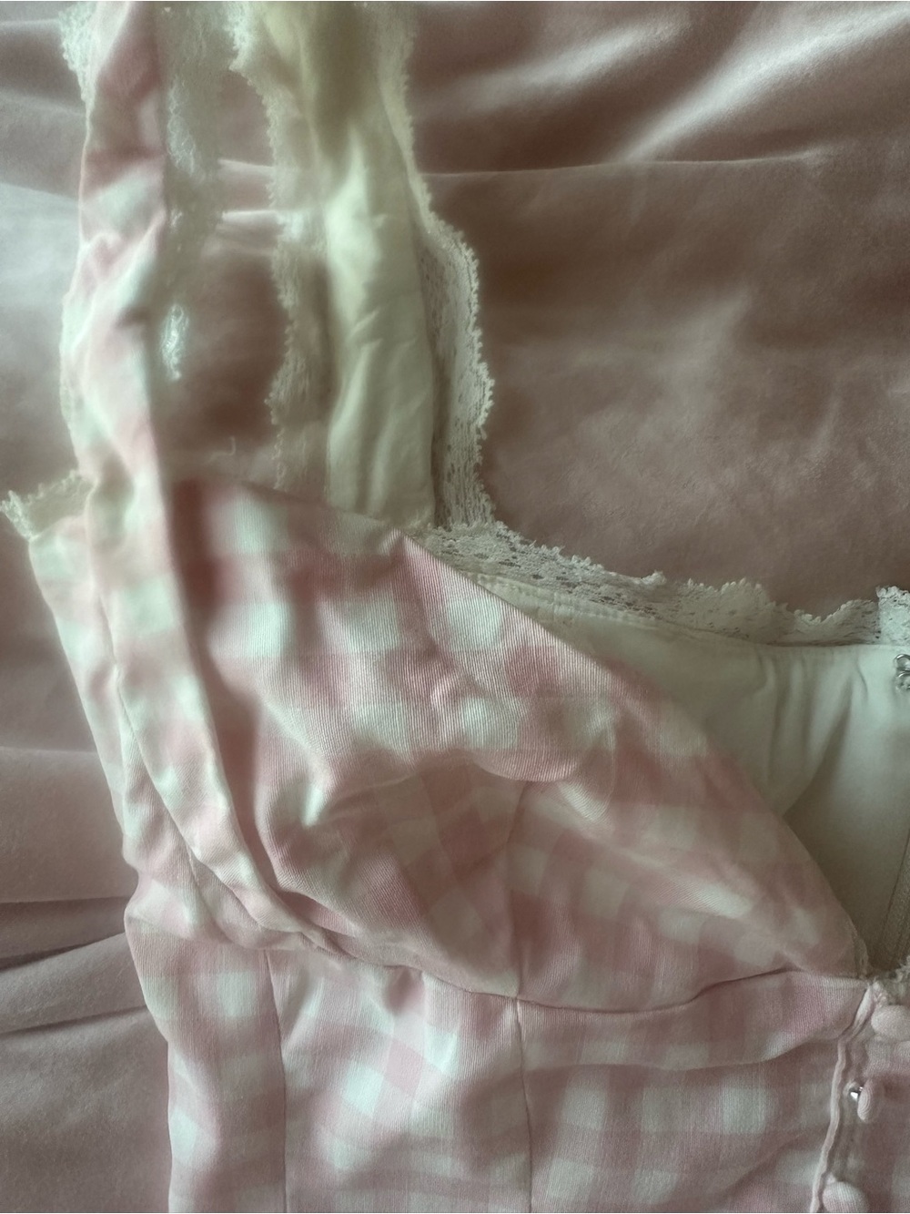 House of CB Strawberry Shortcake Gingham Corset Mini Dress - Picture 4 of 4